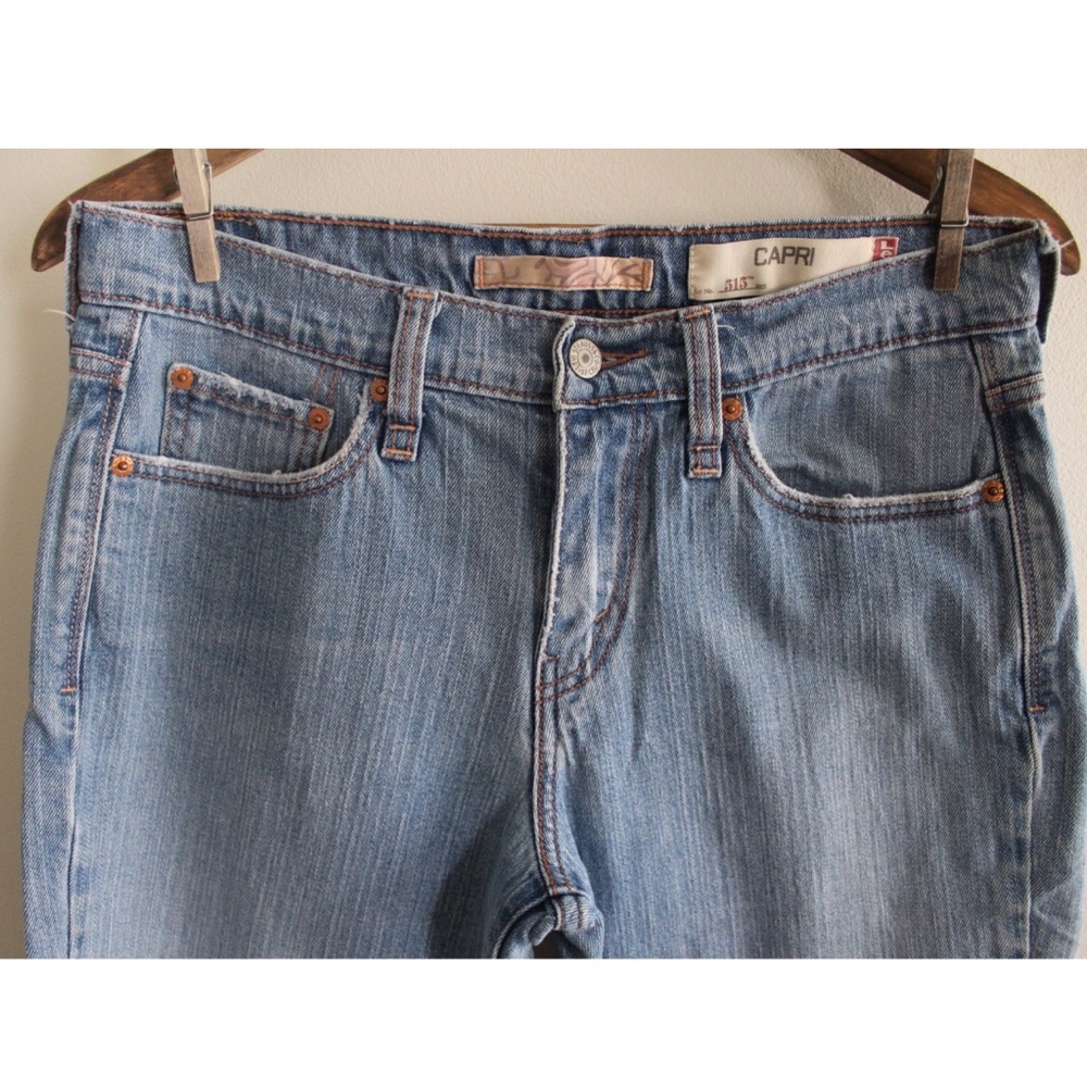 Levi’s 515 Capri Lightwash Jeans 8 29 - Picture 2 of 8